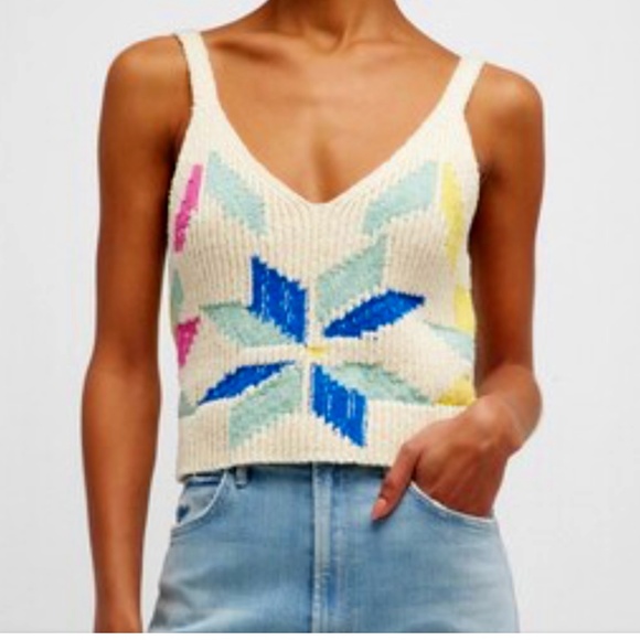 Mother Tops - Mother New with Tags Crop Varsity Allstar Sweater Tank Top Vest L